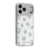 iPhone 17 Pro Max EIDERWOOD Hybrid Mobilcover m. Rhinsten & Blomsterdesign - Hvid / Blomster