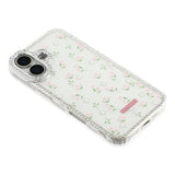 iPhone 17 EIDERWOOD Hybrid Mobilcover m. Rhinsten & Blomsterdesign - Hvid / Forårsblomster