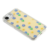 iPhone 17e / 16e EIDERWOOD Hybrid Mobilcover m. Rhinsten & Blomsterdesign - Gul / Tulipaner