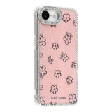 iPhone 17e / 16e EIDERWOOD Hybrid Mobilcover m. Rhinsten & Blomsterdesign - Lyserød / Blomster