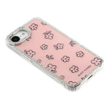 iPhone 17e / 16e EIDERWOOD Hybrid Mobilcover m. Rhinsten & Blomsterdesign - Lyserød / Blomster