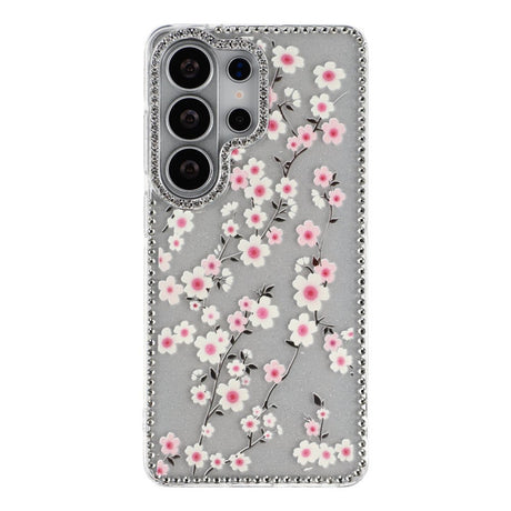 Samsung Galaxy S26 Ultra EIDERWOOD Hybrid Mobilcover m. Rhinsten & Blomsterdesign - Gennemsigtig / Kirsebærblomster