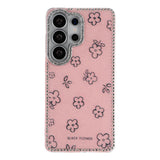 Samsung Galaxy S26 Ultra EIDERWOOD Hybrid Mobilcover m. Rhinsten & Blomsterdesign - Lyserød / Blomster