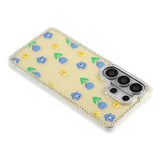 Samsung Galaxy S26 Ultra EIDERWOOD Hybrid Mobilcover m. Rhinsten & Blomsterdesign - Gul / Tulipaner