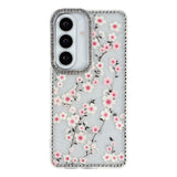 Samsung Galaxy S26 EIDERWOOD Hybrid Mobilcover m. Rhinsten & Blomsterdesign - Gennemsigtig / Kirsebærblomster