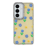 Samsung Galaxy S26 EIDERWOOD Hybrid Mobilcover m. Rhinsten & Blomsterdesign - Gul / Tulipaner