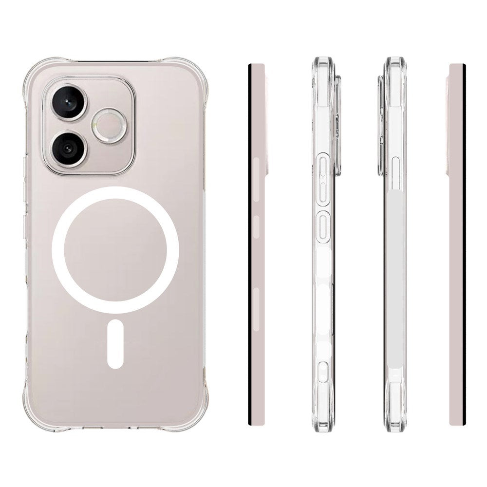 Honor 600 Lite EIDERWOOD Fleksibelt Plast Bagside Cover m. Stødabsorberende Hjørner - MagSafe Kompatibel - Gennemsigtig