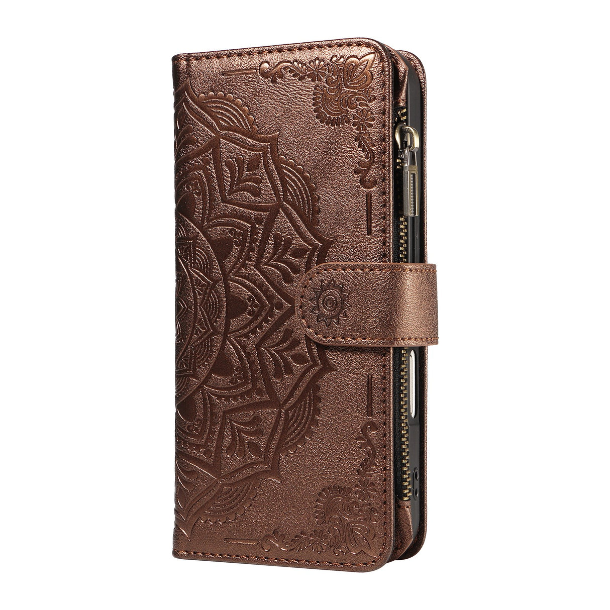 iPhone 17 EIDERWOOD Flipcase m. 9 x Kortholder / Lynlåslomme / RFDI-Blokering / Rem - Brun
