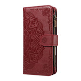 iPhone 17e / 16e EIDERWOOD Flipcase m. 9 x Kortholder / Lynlåslomme / RFDI-Blokering / Rem - Rød