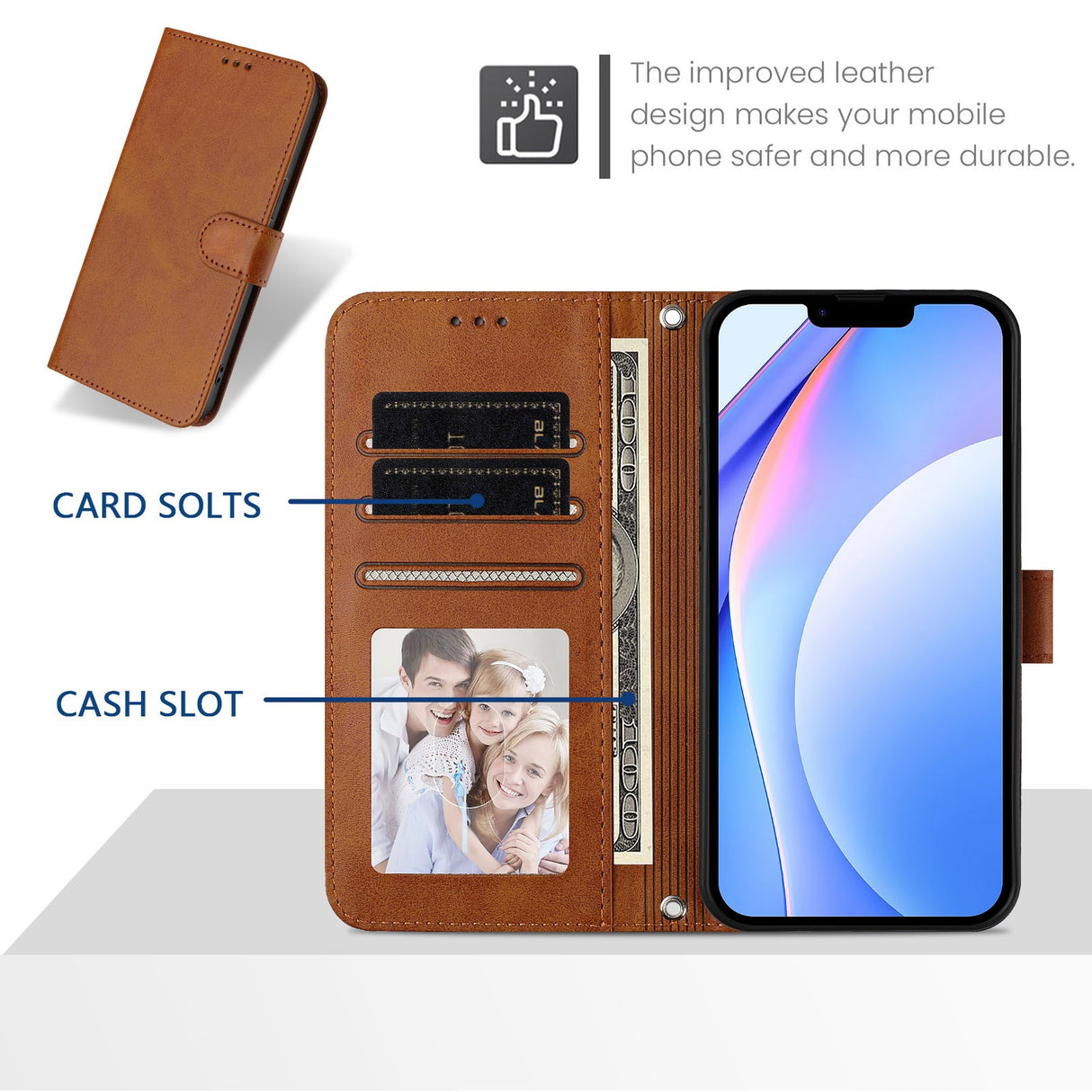 Honor 600 / 600 Pro EIDERWOOD Kunstlæder Flip Cover inkl. Strop - Brun
