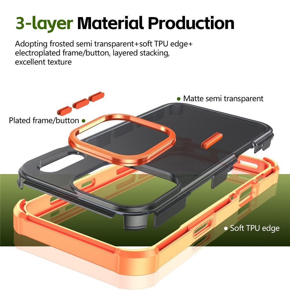 iPhone 17 Pro EIDERWOOD Mat Hybrid Plast Bagside Cover - MagSafe Kompatibel - Orange