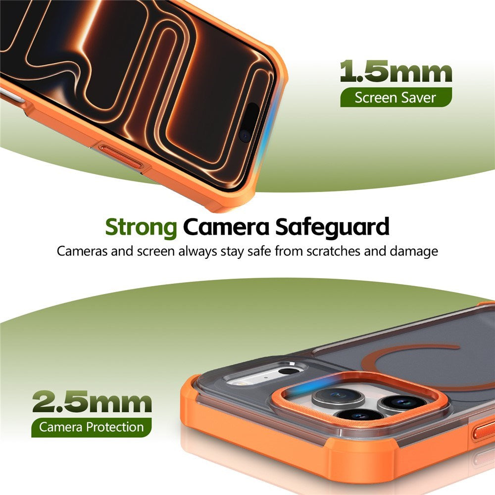 iPhone 17 Pro EIDERWOOD Mat Hybrid Plast Bagside Cover - MagSafe Kompatibel - Orange