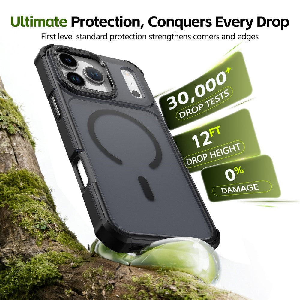 iPhone 17 Pro EIDERWOOD Mat Hybrid Plast Bagside Cover - MagSafe Kompatibel - Sort