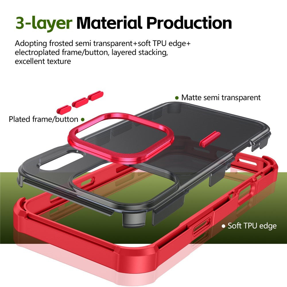 iPhone 17 Pro EIDERWOOD Mat Hybrid Plast Bagside Cover - MagSafe Kompatibel - Rød