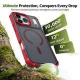iPhone 17 Pro EIDERWOOD Mat Hybrid Plast Bagside Cover - MagSafe Kompatibel - Rød