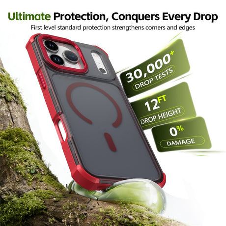 iPhone 17 Pro EIDERWOOD Mat Hybrid Plast Bagside Cover - MagSafe Kompatibel - Rød