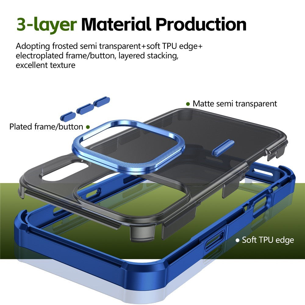 iPhone 17 Pro EIDERWOOD Mat Hybrid Plast Bagside Cover - MagSafe Kompatibel - Blå
