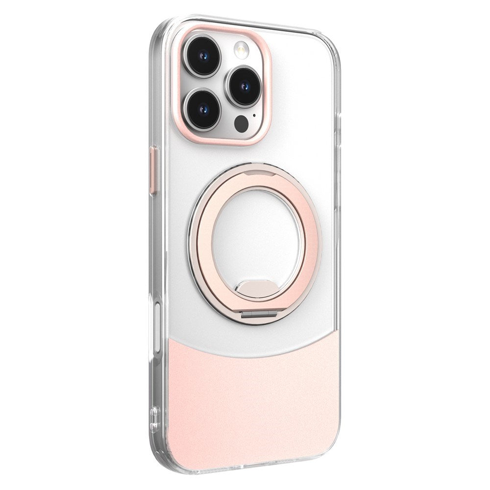iPhone 14 Pro EIDERWOOD Hybrid Mobilcover med Ståfunktion - MagSafe Kompatibel - Gennemsigtig / Pink