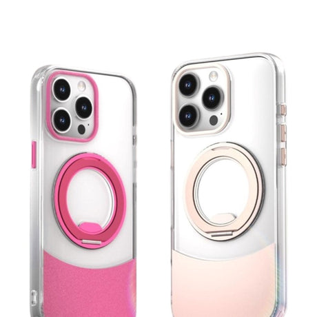 iPhone 14 / 13 EIDERWOOD Hybrid Mobilcover med Ståfunktion - MagSafe Kompatibel - Gennemsigtig / Lyserød