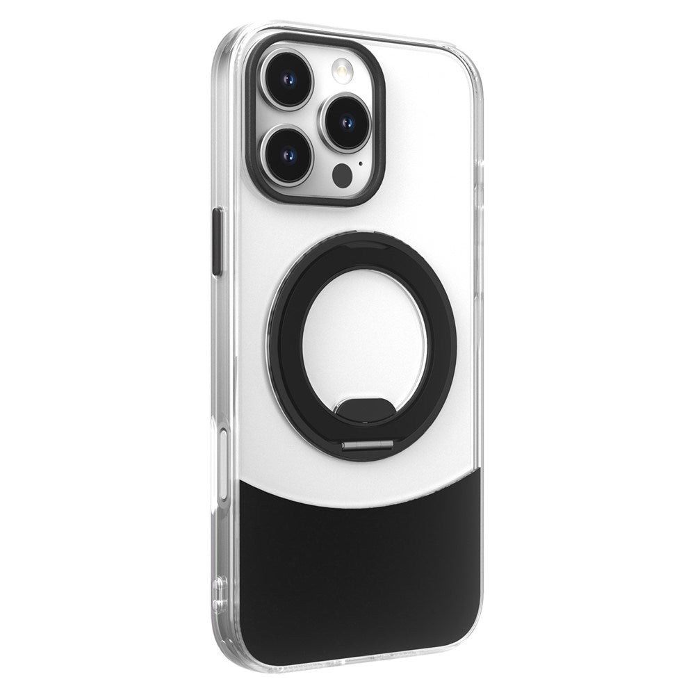 iPhone 14 / 13 EIDERWOOD Hybrid Mobilcover med Ståfunktion - MagSafe Kompatibel - Gennemsigtig / Sort
