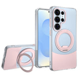Samsung Galaxy S26 Ultra EIDERWOOD Hybrid Mobilcover med Ståfunktion - MagSafe Kompatibel - Gennemsigtig / Lyserød