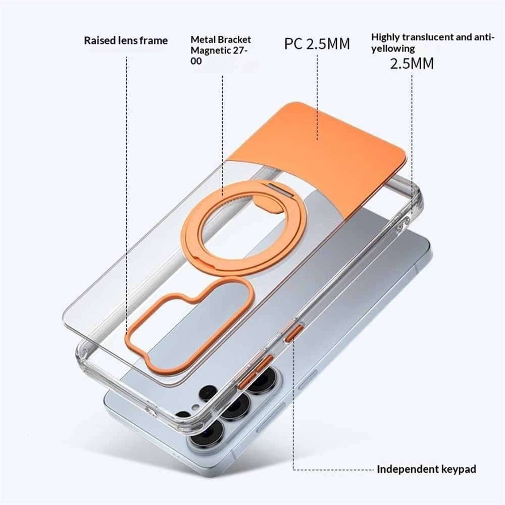 Samsung Galaxy S26 Ultra EIDERWOOD Hybrid Mobilcover med Ståfunktion - MagSafe Kompatibel - Gennemsigtig / Lyserød