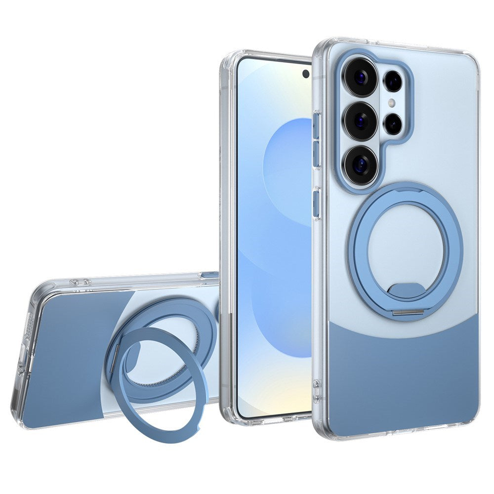Samsung Galaxy S26 Ultra EIDERWOOD Hybrid Mobilcover med Ståfunktion - MagSafe Kompatibel - Gennemsigtig / Blå