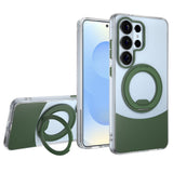 Samsung Galaxy S26 Ultra EIDERWOOD Hybrid Mobilcover med Ståfunktion - MagSafe Kompatibel - Gennemsigtig / Grøn