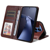 Xiaomi 17T Pro EIDERWOOD Kunstlæder Flip Cover inkl. Strop - Brun