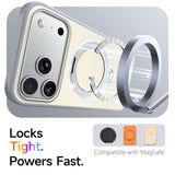 iPhone 18 Pro Max / 17 Pro Max EIDERWOOD Hybrid Plast Bagside Cover m. Roterende Kickstand - MagSafe Kompatibel - Hvid