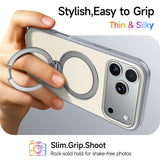 iPhone 18 Pro Max / 17 Pro Max EIDERWOOD Hybrid Plast Bagside Cover m. Roterende Kickstand - MagSafe Kompatibel - Hvid