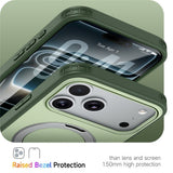 iPhone 18 Pro Max / 17 Pro Max EIDERWOOD Hybrid Plast Bagside Cover m. Roterende Kickstand - MagSafe Kompatibel - Grøn