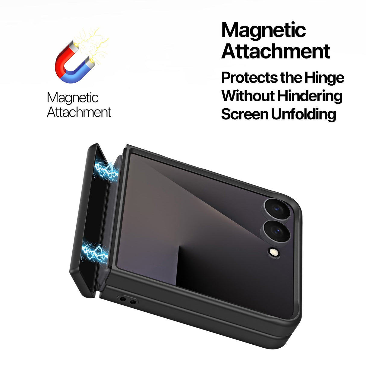 Samsung Galaxy Z Flip8 DUX DUCIS Hybrid Cover m. Mat Bagside - MagSafe Kompatibel - Sort