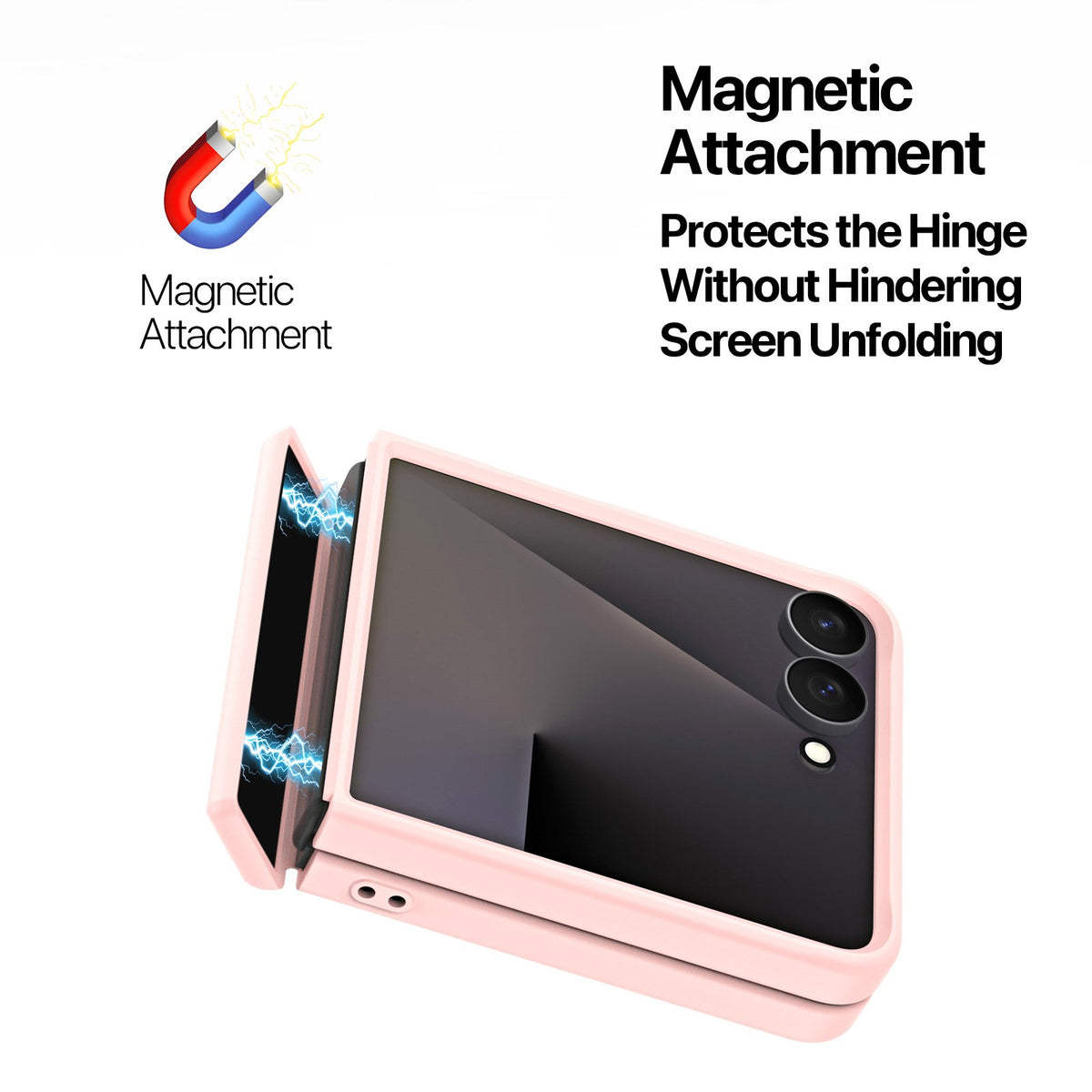Samsung Galaxy Z Flip8 DUX DUCIS Hybrid Cover m. Mat Bagside - MagSafe Kompatibel - Lyserød