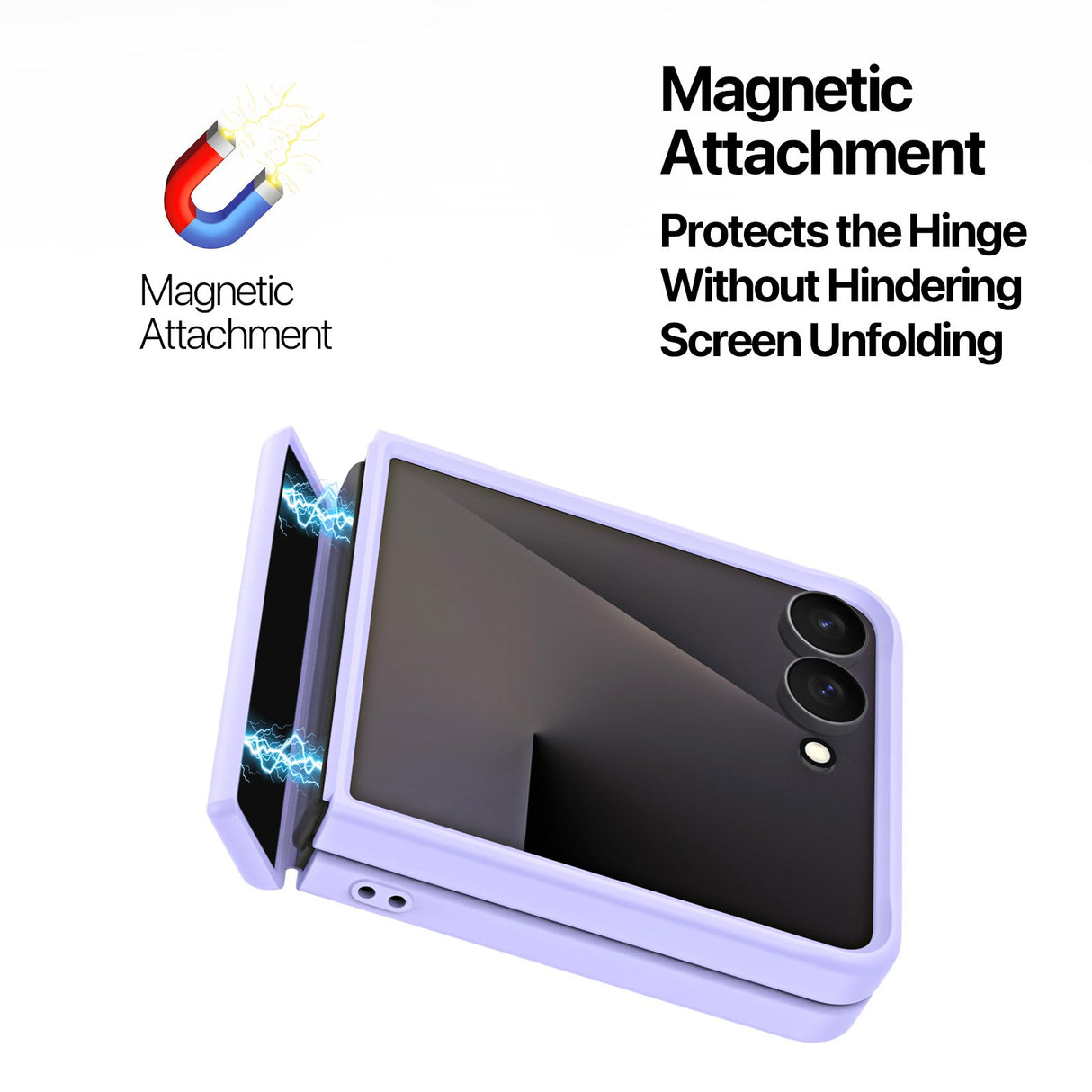 Samsung Galaxy Z Flip8 DUX DUCIS Hybrid Cover m. Mat Bagside - MagSafe Kompatibel - Lilla