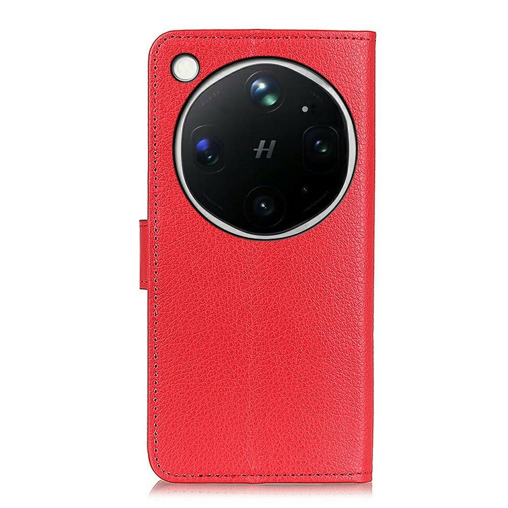 OPPO Find X9 Ultra EIDERWOOD Kunstlæder Flip Cover m. Kortholder - Rød