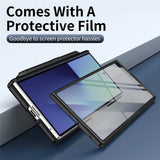 Samsung Galaxy Z Fold8 Hårdt Plast Bagside Cover m. Beskyttelsesglas & Kickstand - Sort