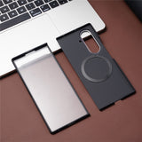 Samsung Galaxy Z Fold8 Hårdt Plast Carbon Bagside Cover - MagSafe Kompatibel - Sort