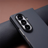 Samsung Galaxy Z Fold8 Hårdt Plast Carbon Bagside Cover - MagSafe Kompatibel - Grå