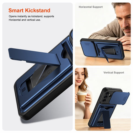 Samsung Galaxy A27 EIDERWOOD Hybrid Håndværker Cover m. Cam Slider - Blå