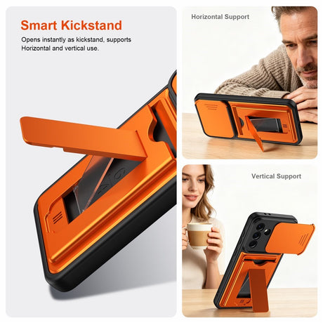 Samsung Galaxy A27 EIDERWOOD Hybrid Håndværker Cover m. Cam Slider - Orange