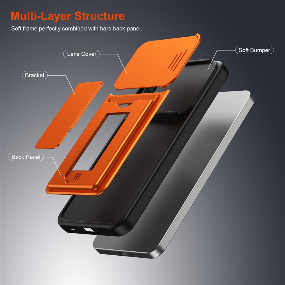 Samsung Galaxy A27 EIDERWOOD Hybrid Håndværker Cover m. Cam Slider - Orange