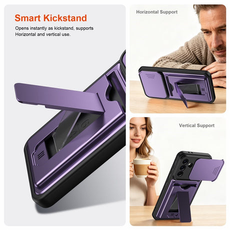 Samsung Galaxy A27 EIDERWOOD Hybrid Håndværker Cover m. Cam Slider - Lilla