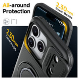 iPhone 18 Pro / 17 Pro EIDERWOOD Hybrid Plast Håndværker Cover m. Cam Slider - MagSafe Kompatibel - Sort