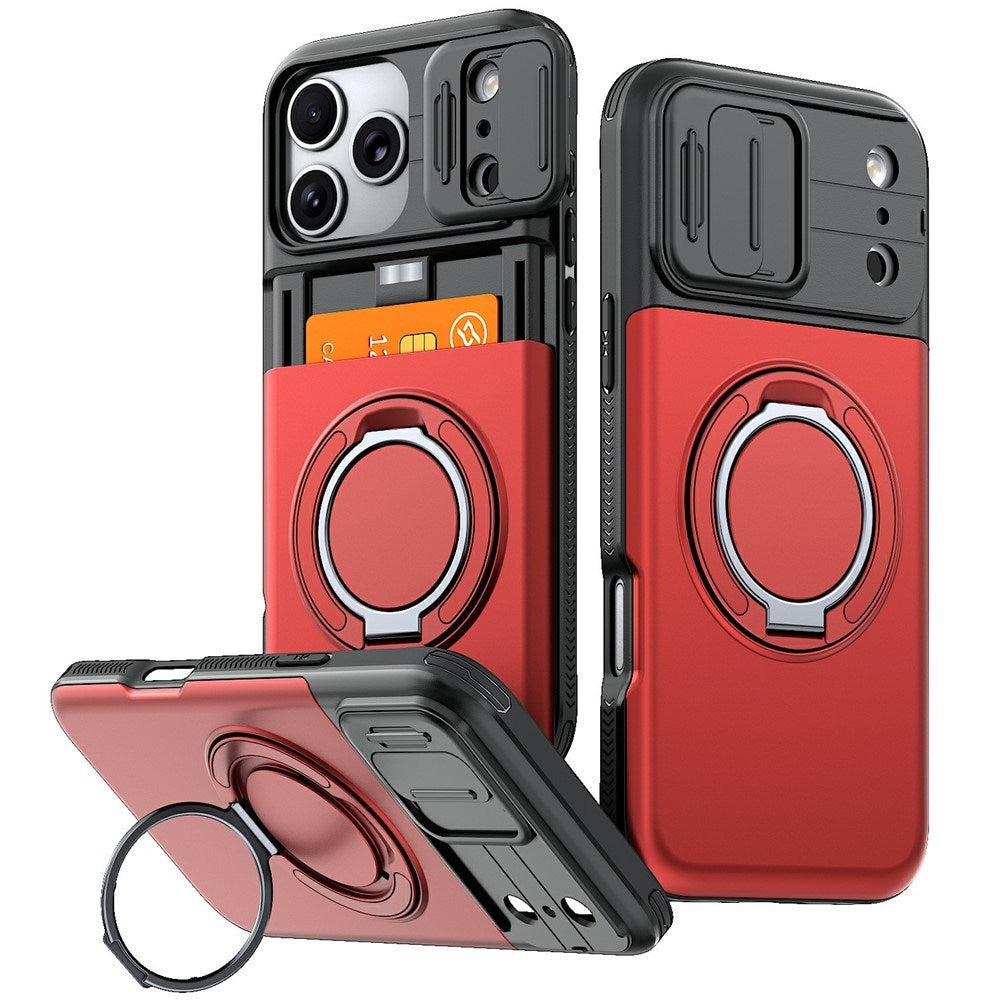 iPhone 18 Pro / 17 Pro EIDERWOOD Hybrid Plast Håndværker Cover m. Cam Slider - MagSafe Kompatibel - Rød