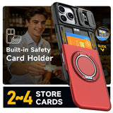 iPhone 18 Pro / 17 Pro EIDERWOOD Hybrid Plast Håndværker Cover m. Cam Slider - MagSafe Kompatibel - Rød