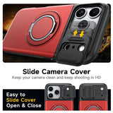 iPhone 18 Pro / 17 Pro EIDERWOOD Hybrid Plast Håndværker Cover m. Cam Slider - MagSafe Kompatibel - Rød