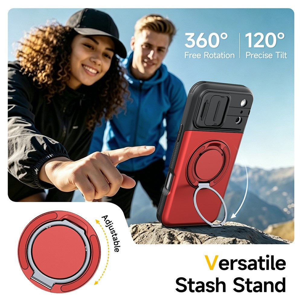 iPhone 18 Pro / 17 Pro EIDERWOOD Hybrid Plast Håndværker Cover m. Cam Slider - MagSafe Kompatibel - Rød