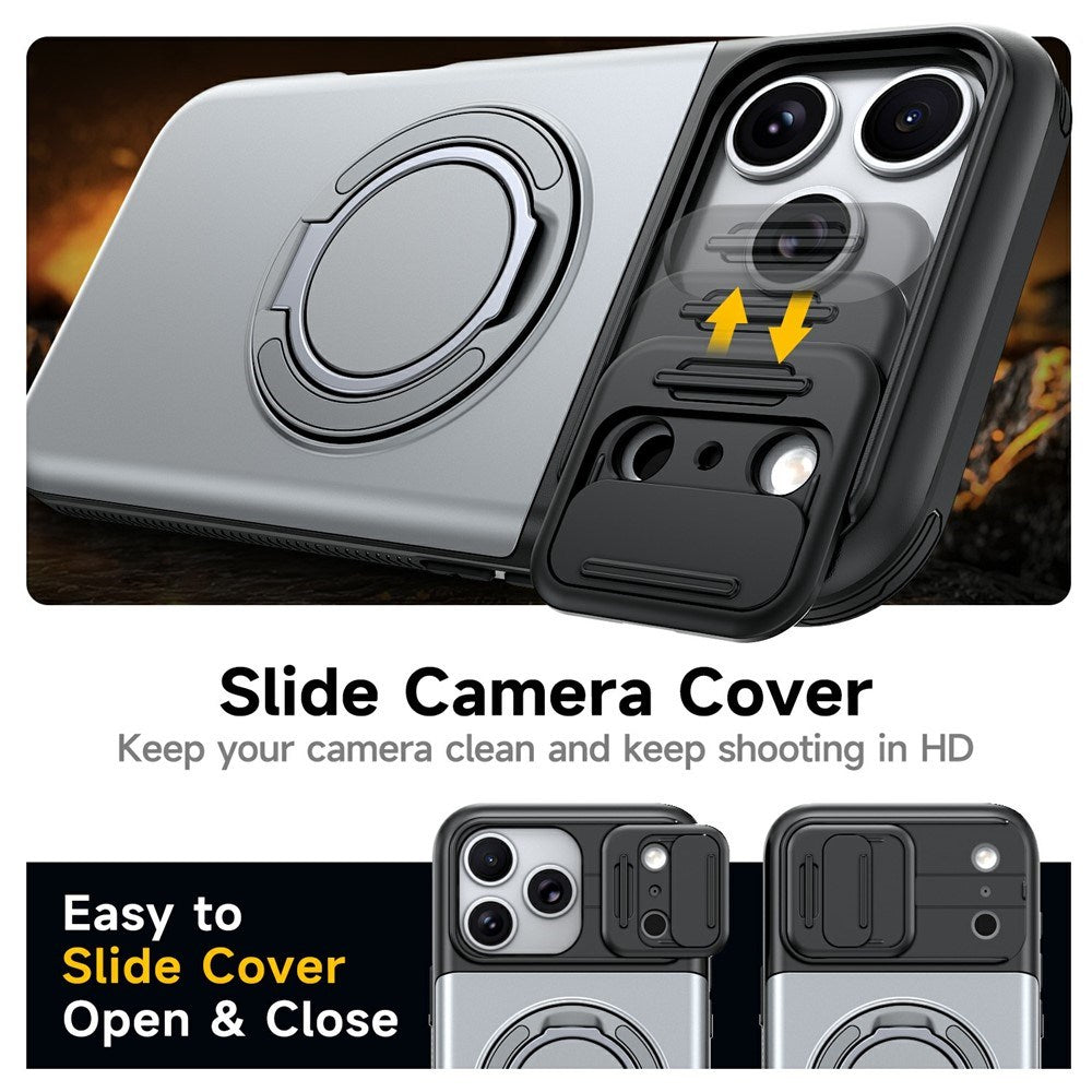 iPhone 18 Pro / 17 Pro EIDERWOOD Hybrid Plast Håndværker Cover m. Cam Slider - MagSafe Kompatibel - Grå