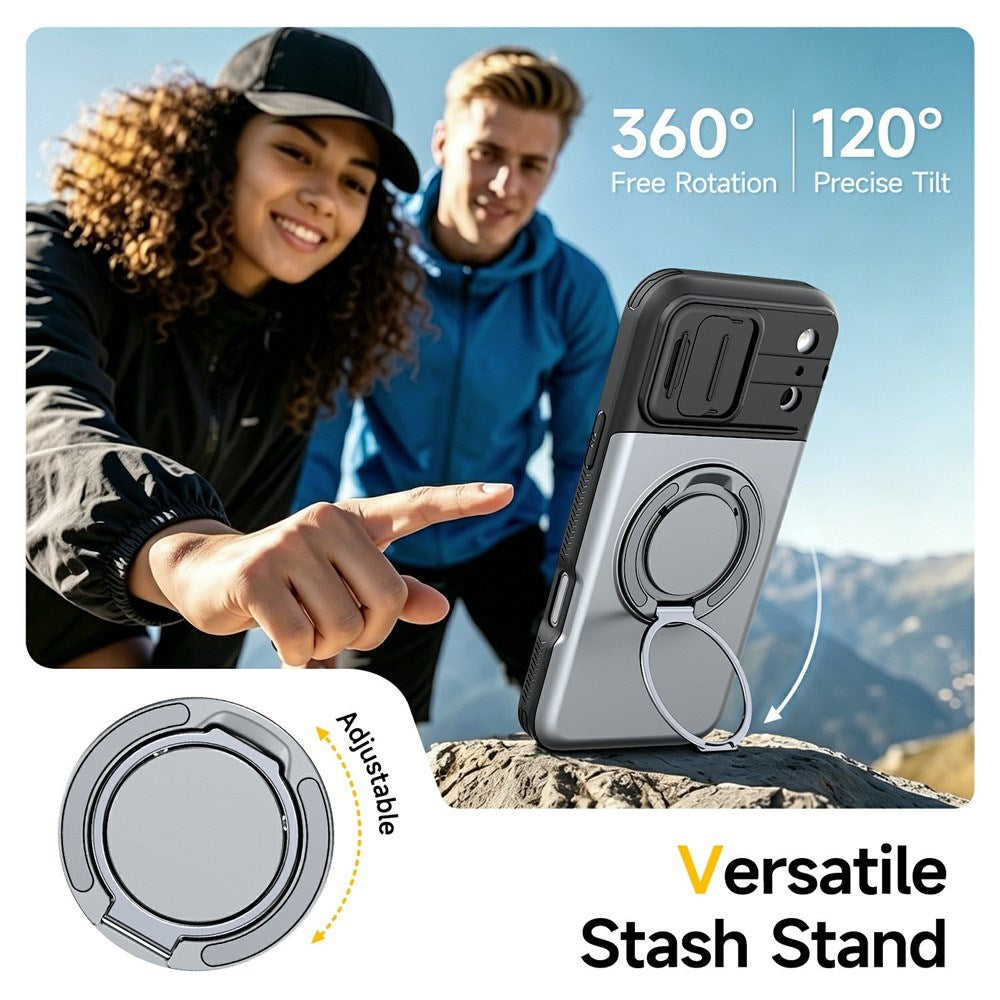 iPhone 18 Pro / 17 Pro EIDERWOOD Hybrid Plast Håndværker Cover m. Cam Slider - MagSafe Kompatibel - Grå